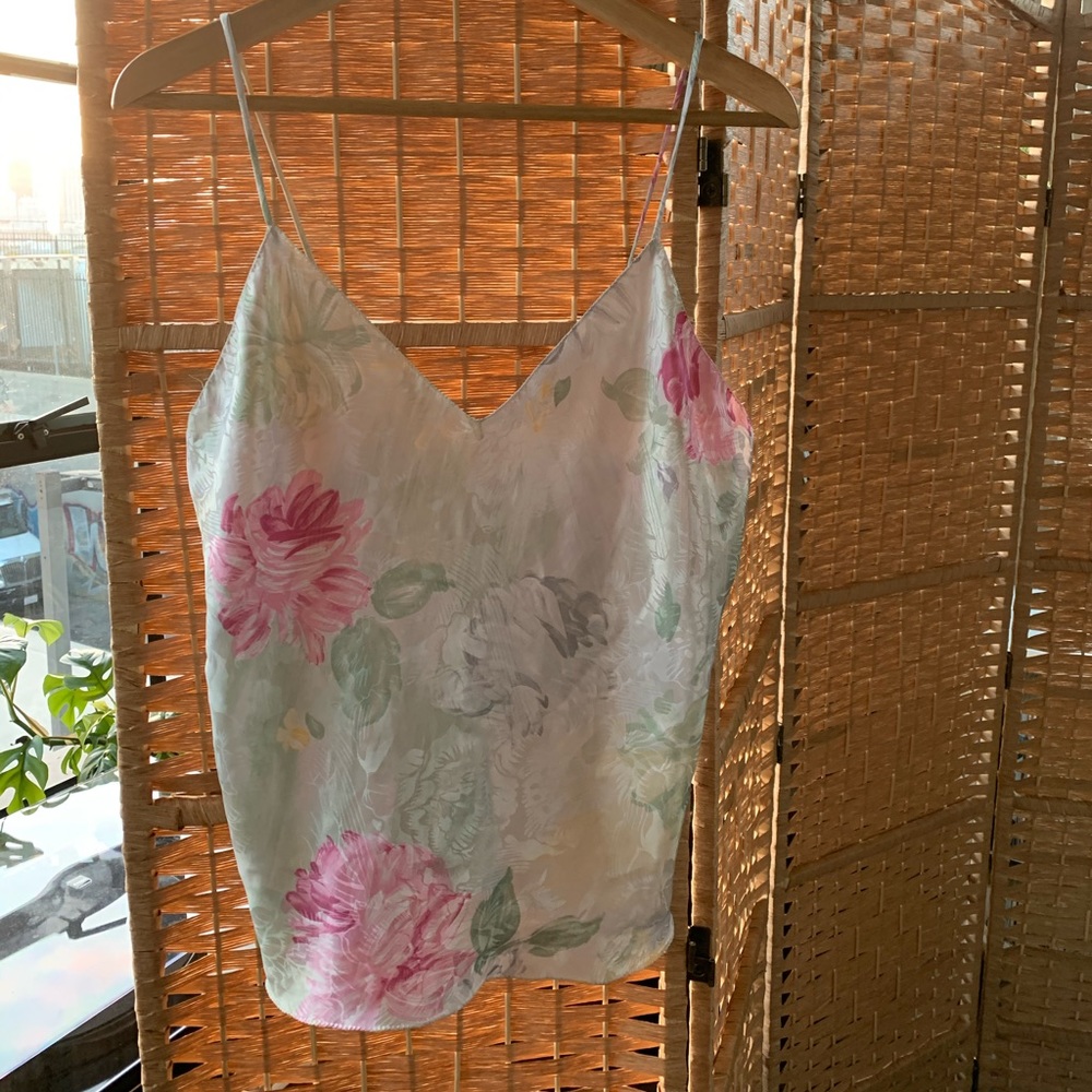 Vintage Floral Pastel Cami Slip Y2K 90s